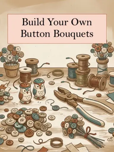 Button Bouquets And Hat Pins! 🎉🎉🎉