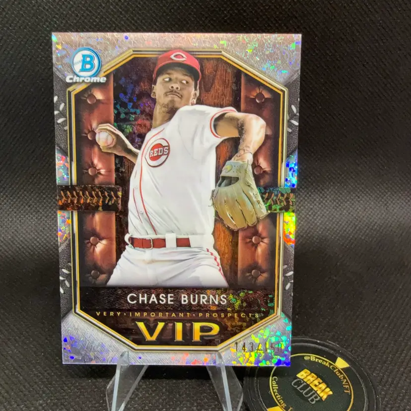 Chase Burns 2025 Bowman Chrome Mini Diamonds /150 VIP Cincinnati Reds