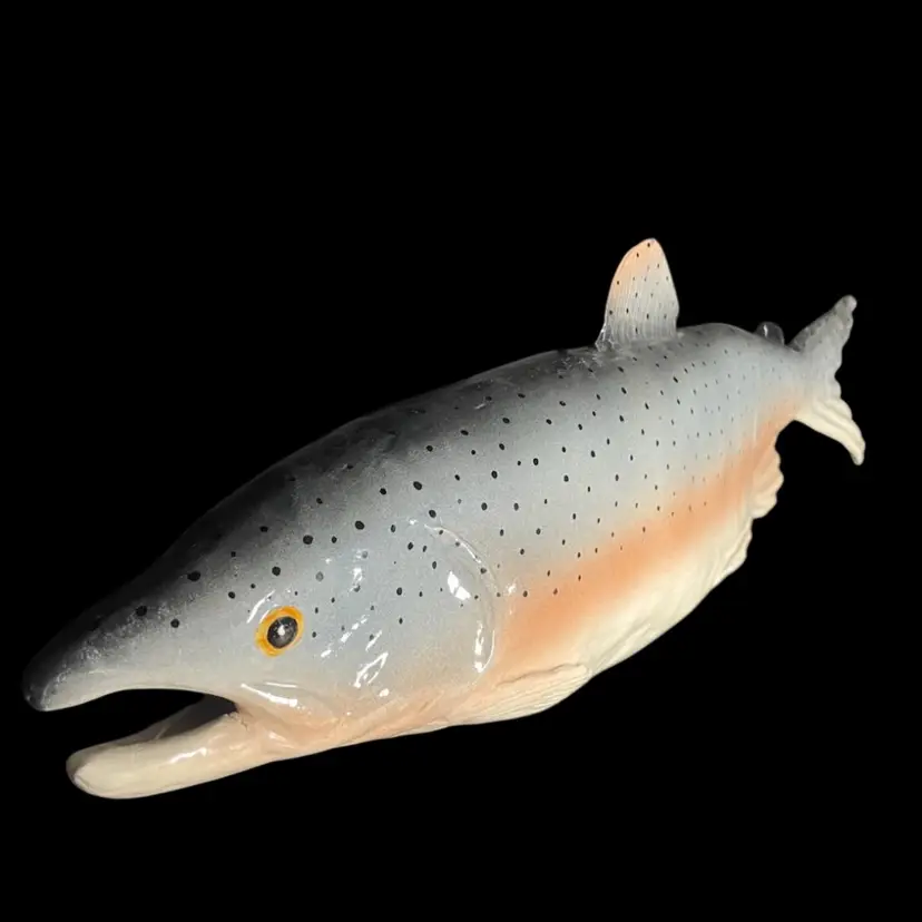 Vintage Ceramic Rainbow Trout Signed Langager  22”