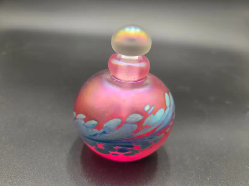 Art glass perfume signed Stobs