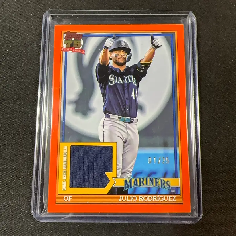 Julio Rodriguez 2026 Topps 1991 Relic Card Orange /25 Seattle Mariners