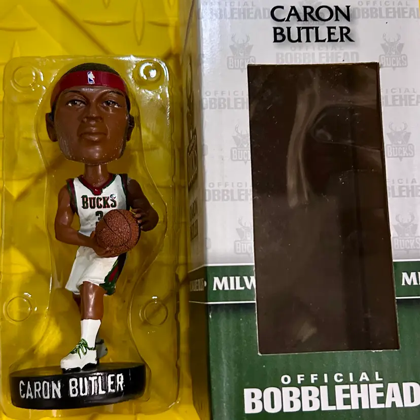 Milwaukee Bucks Official Caron Butler Basketball Bobblehead Figure New in Box