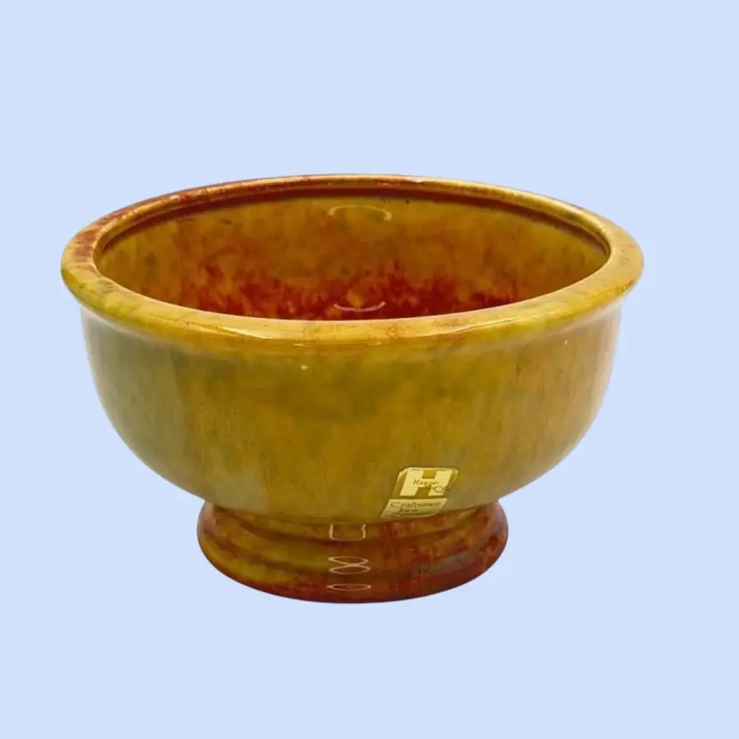 #451- Vintage Pottery Planter
 Haeger USA   Garden Yellow Gold