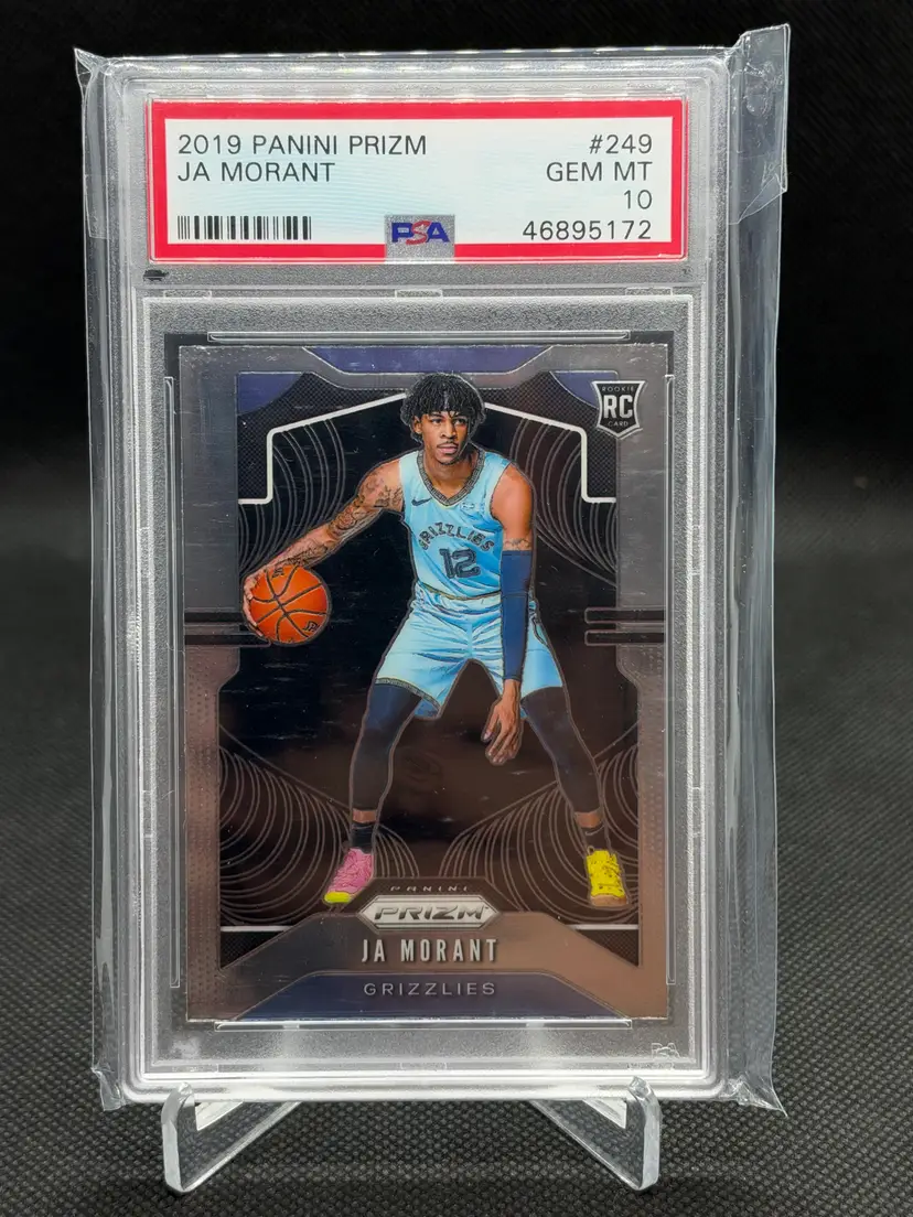 2019-20 Panini Prizm #249 Ja Morant RC Rookie PSA 10 Gem Mint Grizzlies