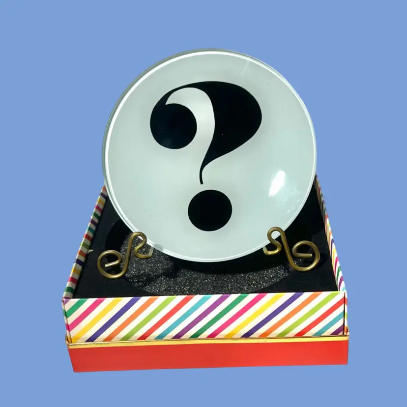 #004- Dessert Snack Plate 6” Question Mark  ? Kate Spade New York by Lenox "Say the Word" Collection Original BOX
