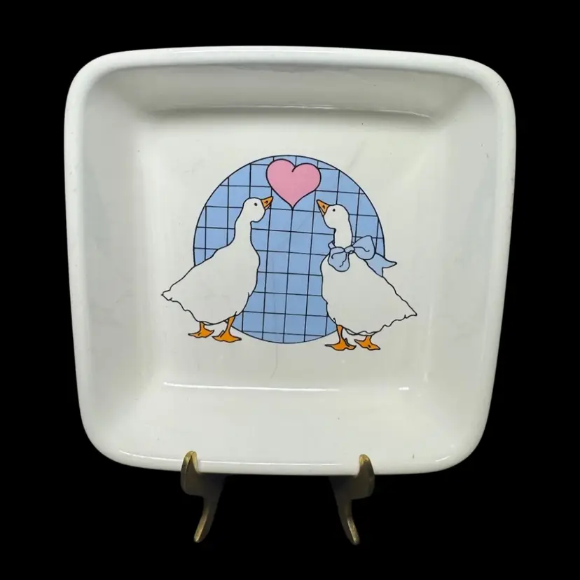 Geese Goose 6x6 Baking Dish Vintage 90’s Grandma Cottage Core Decor