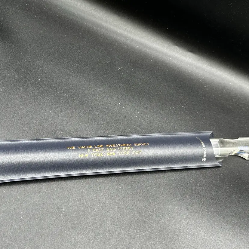Vintage Bausch & Lomb Clear Acrylic 8 Inch Magnifier Magnifying Ruler & Case