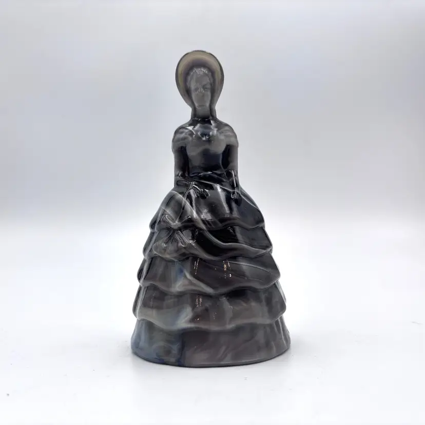 Vintage Summit Art Glass Melanie Southern Belle Lady Slag Glass Seastorm