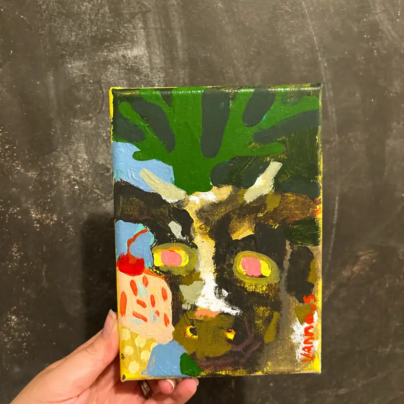 Sweet Licks - Acrylic On Canvas 5x7”