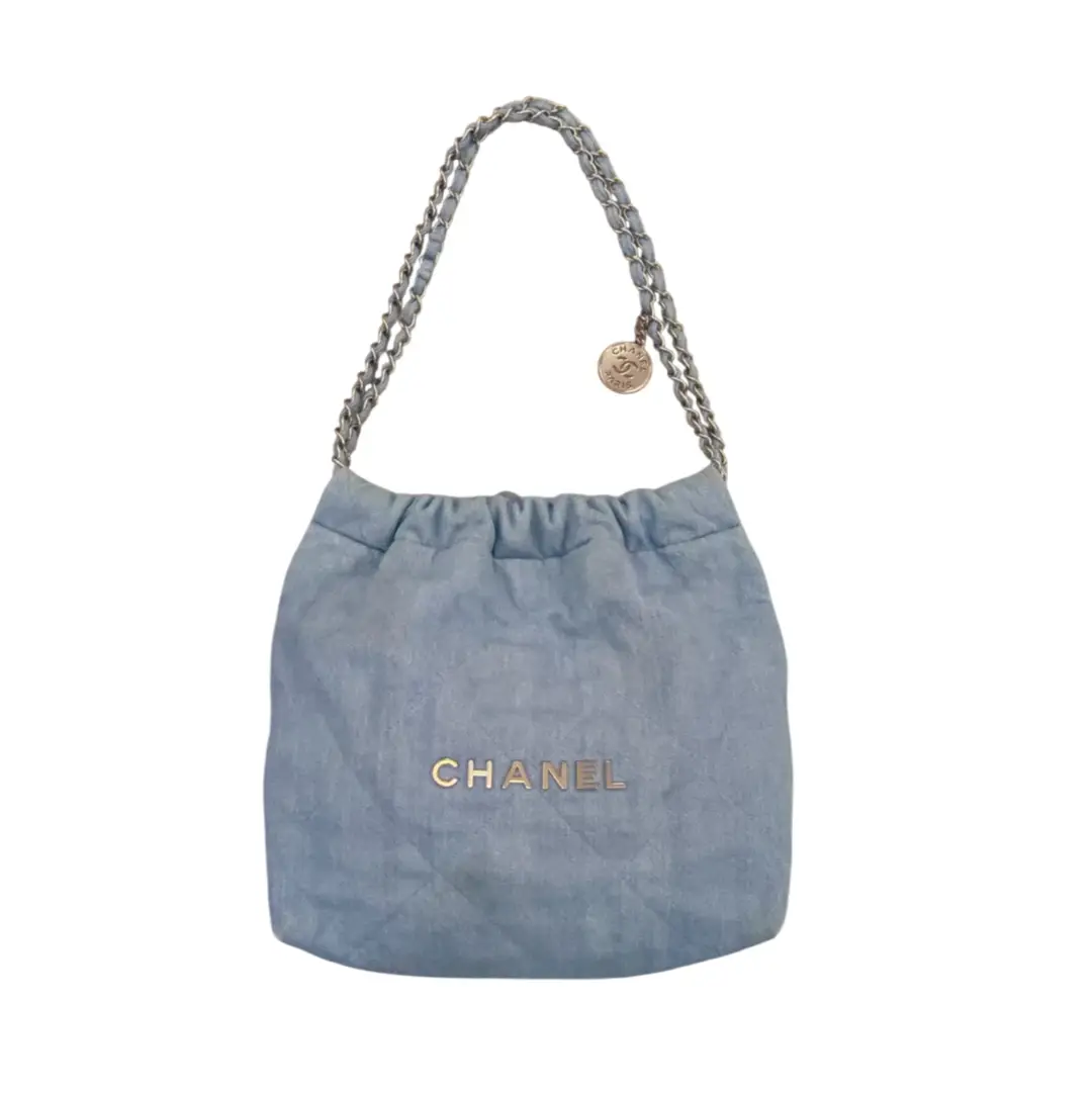 Chanel Blue Denim Small 22