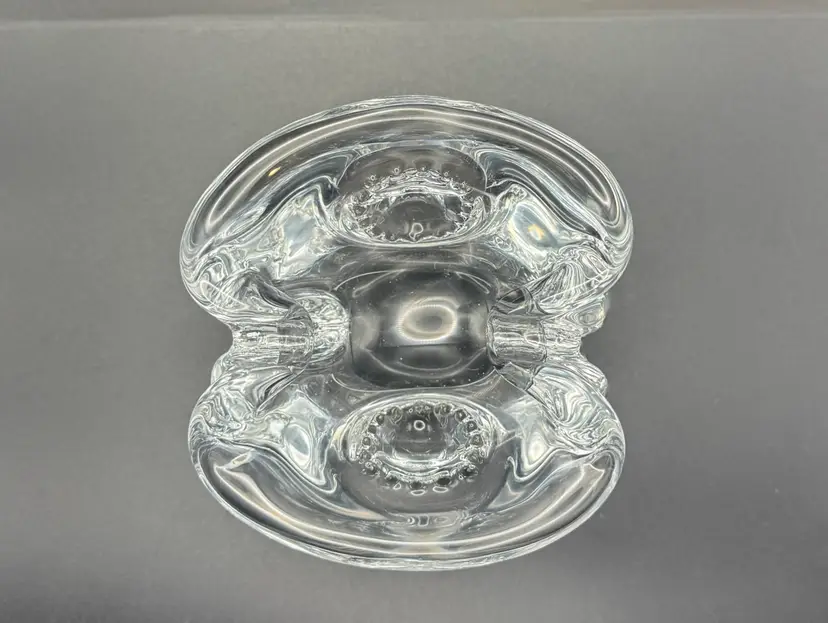 Heavy Art Glass Ash Tray 5.25” X 5”