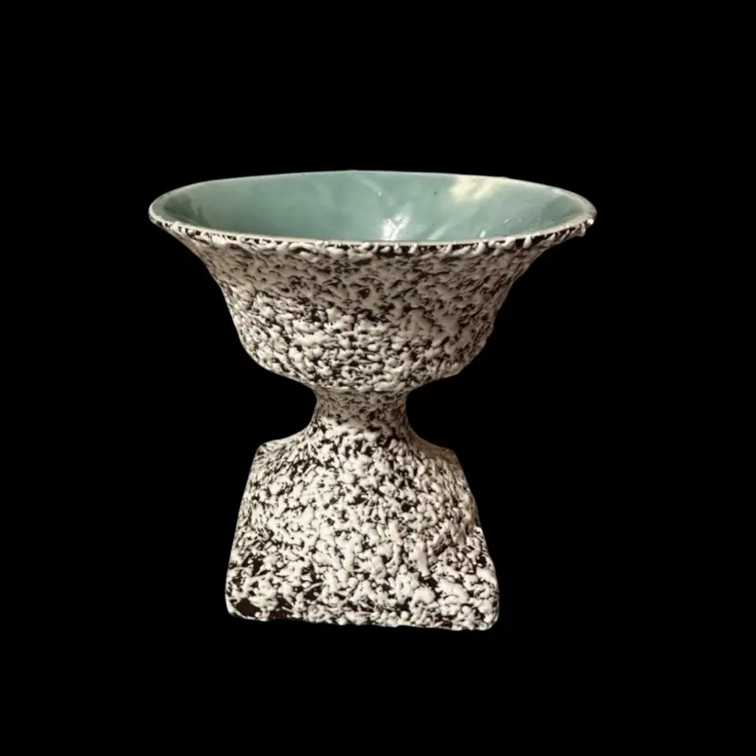 Vintage Mid Century Modern Textured Popcorn Glaze Planter Vase