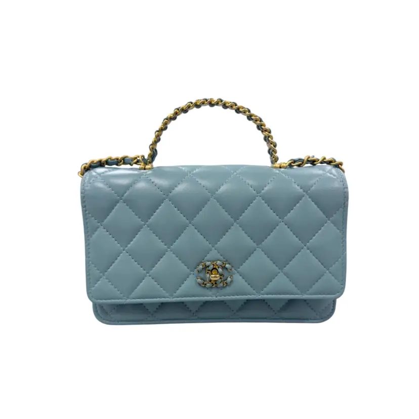Chanel 22S Lambskin Quilted Wallet On Chain