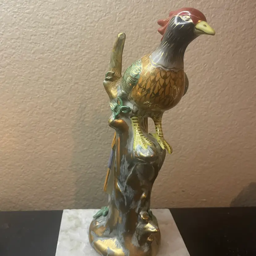 STUNNING VTG Japanese Showa Circa 1940 KUTANI 10” Pheasant Figurine.