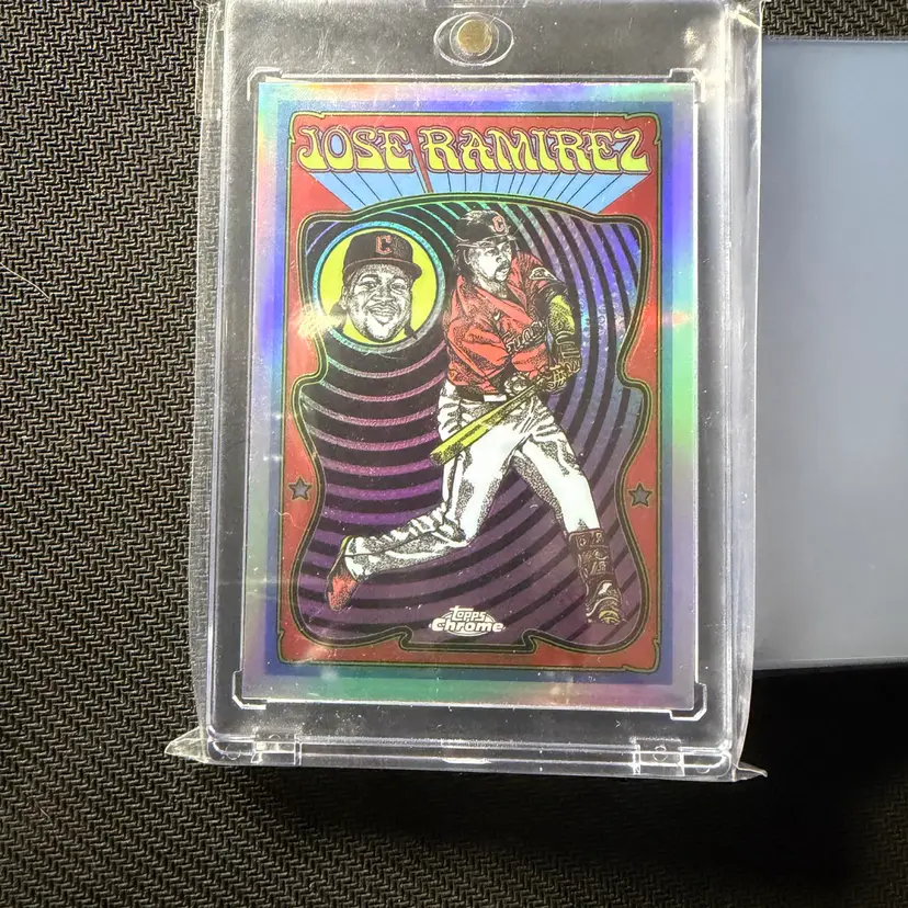 2025 Topps Chrome Jose Ramirez Ultraviolet + Mag & Bag