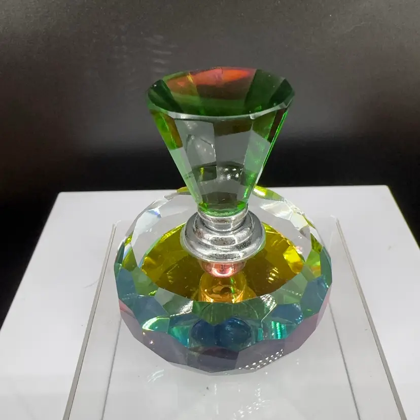 Vintage Faceted Crystal Perfume Bottle