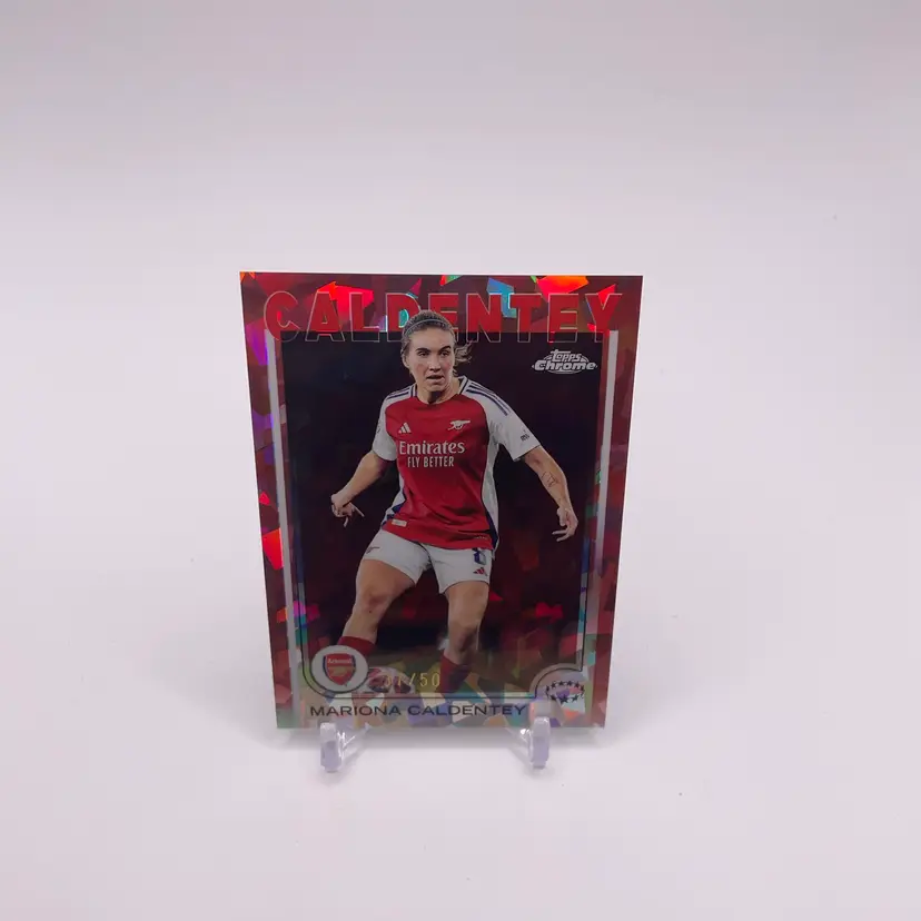 Mariona Caldentey - Rose gold sapphire /50 - Arsenal 2024-25 TOPPS CHROME UEFA WOMEN'S SAPPHIRE- Soccer card
