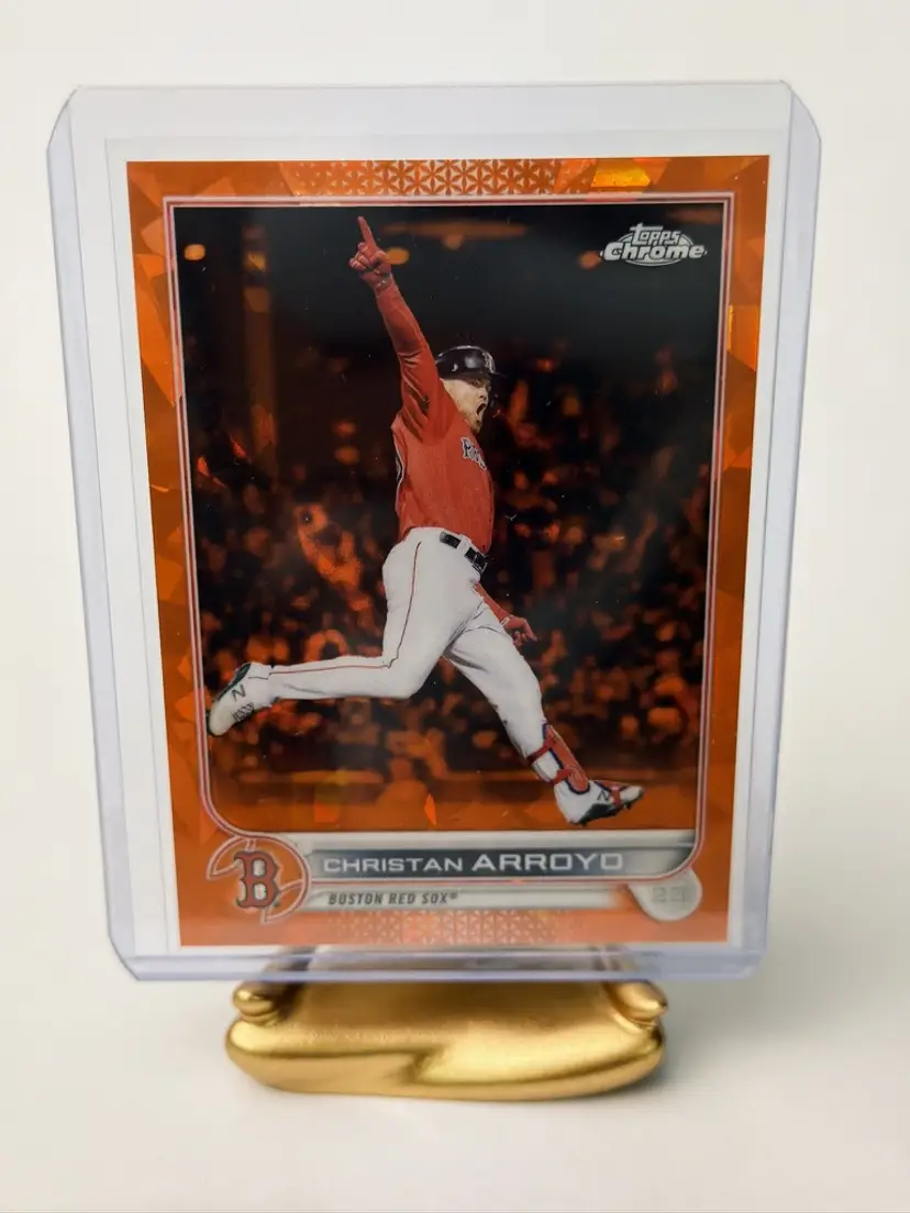Christian Arroyo - Orange refractor - 2022 Topps Chrome Christian Arroyo Red Sox Orange Refractor 6/25