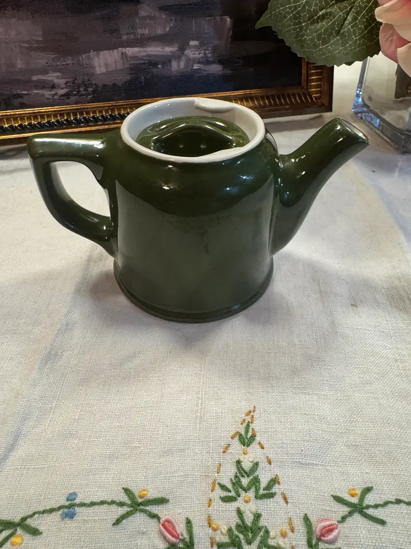 Vintage Hall China Forest Green Teapot | Made in USA