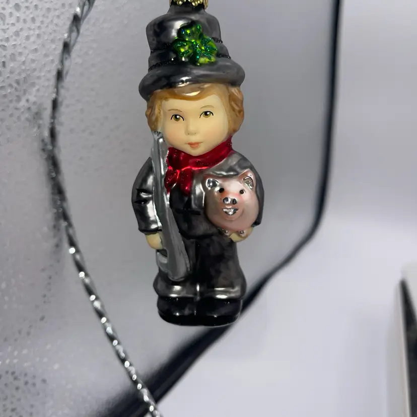 Inge Glas Boy All the Luck 1-043-14 German Glass Ornament 5”