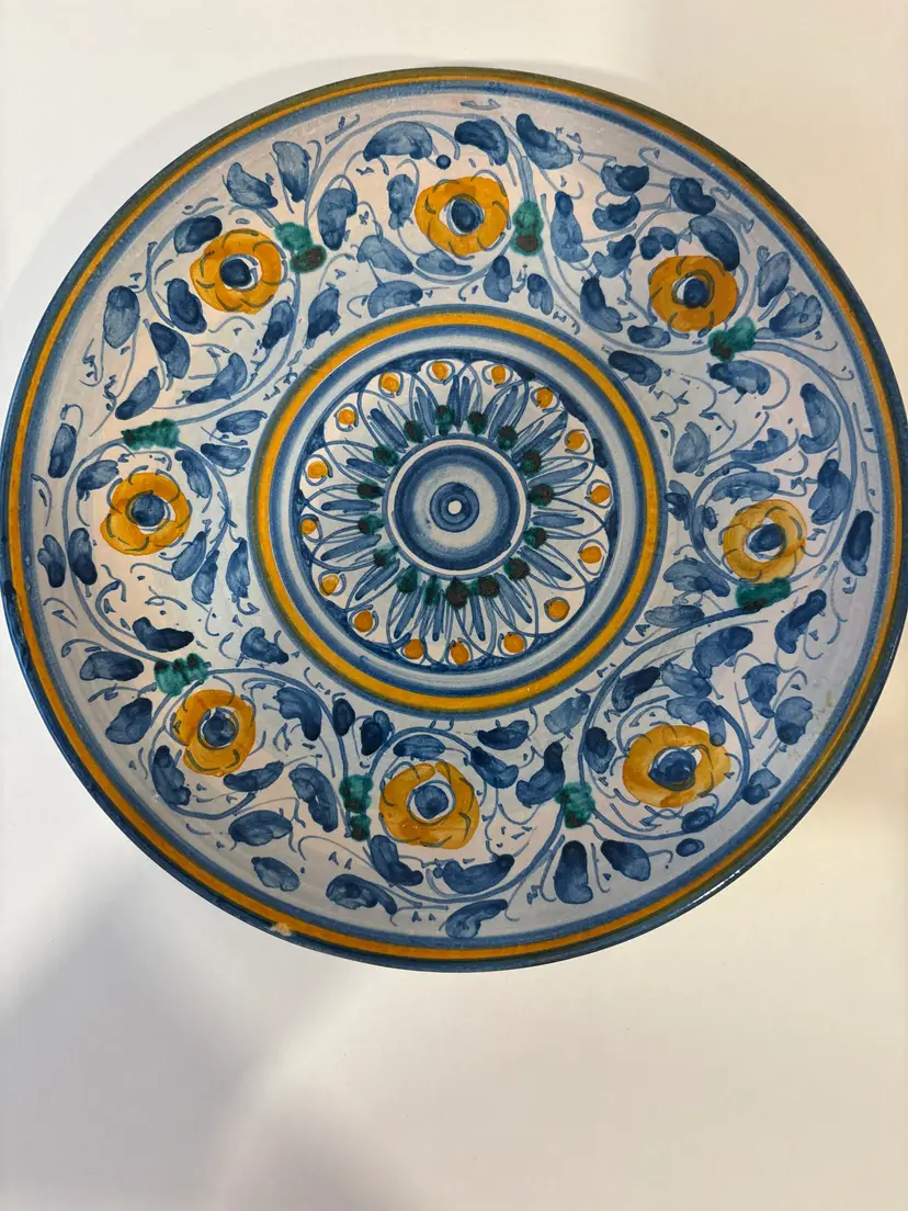 Hand-Painted Italian Ceramic Plate