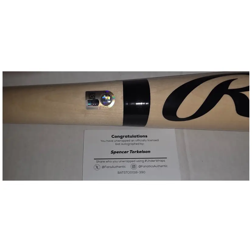 Spencer Torkelson Signed Rawlings Adirondack Pro Bat Fanatics Authentic MLB Detroit Tigers