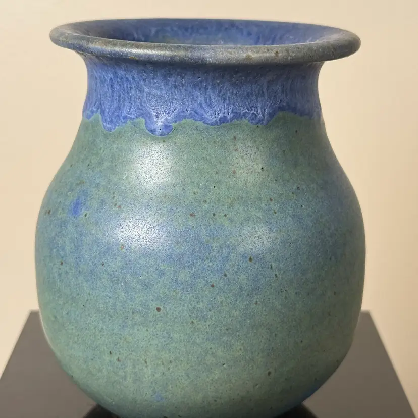 Green/Blue Drip Glaze Handmade Ceramic Vase