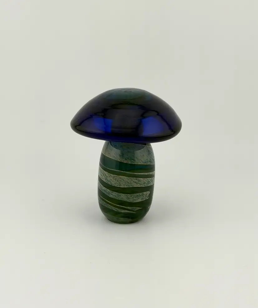 Vintage John Lewis Glass Mushroom 2.5”x 3.25”