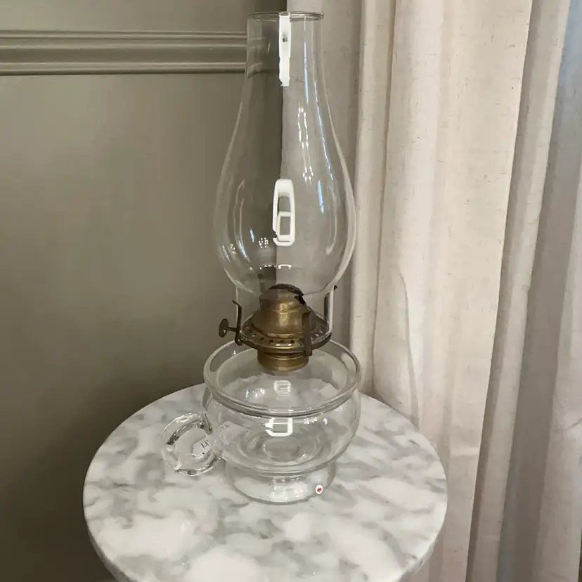 🔔 Antique Lomax “Oil Guard” EAPG And Brass Kerosene Lamp