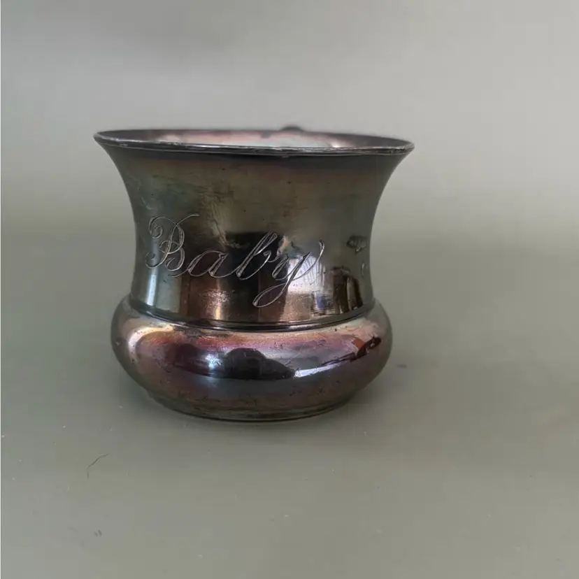 Antique Victorian F B Rogers Quadruple Silver Plate Baby Cup | Rogers No. 109