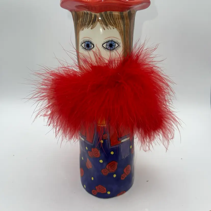 Vintage Ceramic Head Vase Susan Paley Ganz, BETSY Vase-11 INCHES