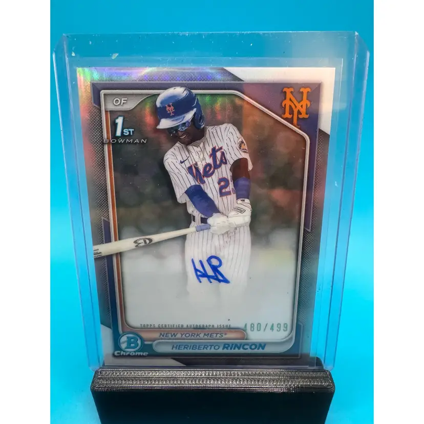 Heriberto Rincon 1st Bowman Chrome Refractor Auto /499 New York Mets