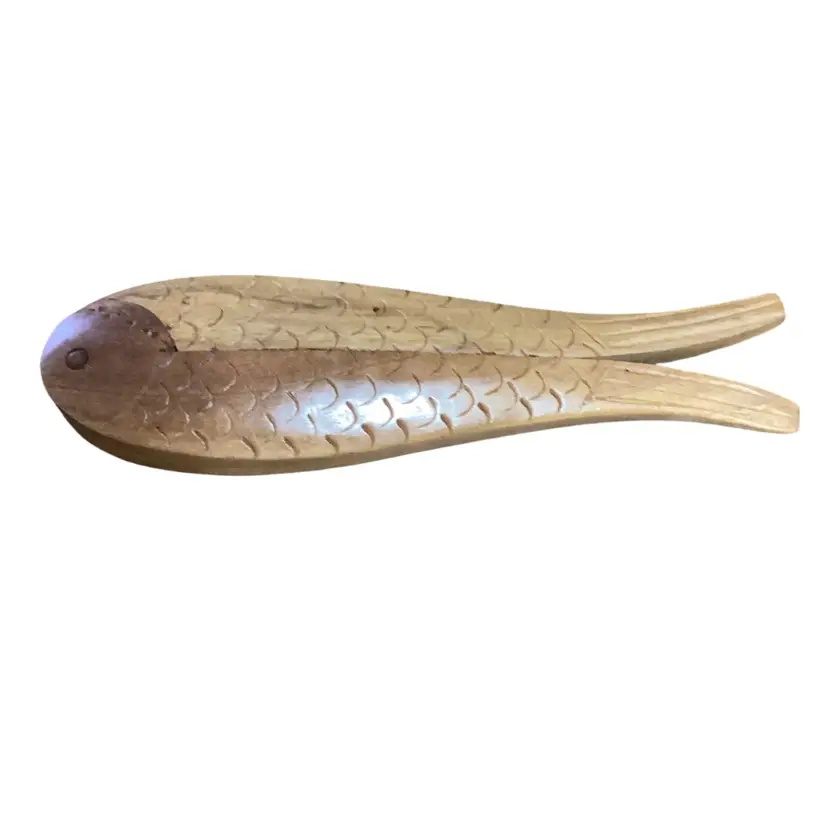 Vintage Wooden Fish Nut Cracker