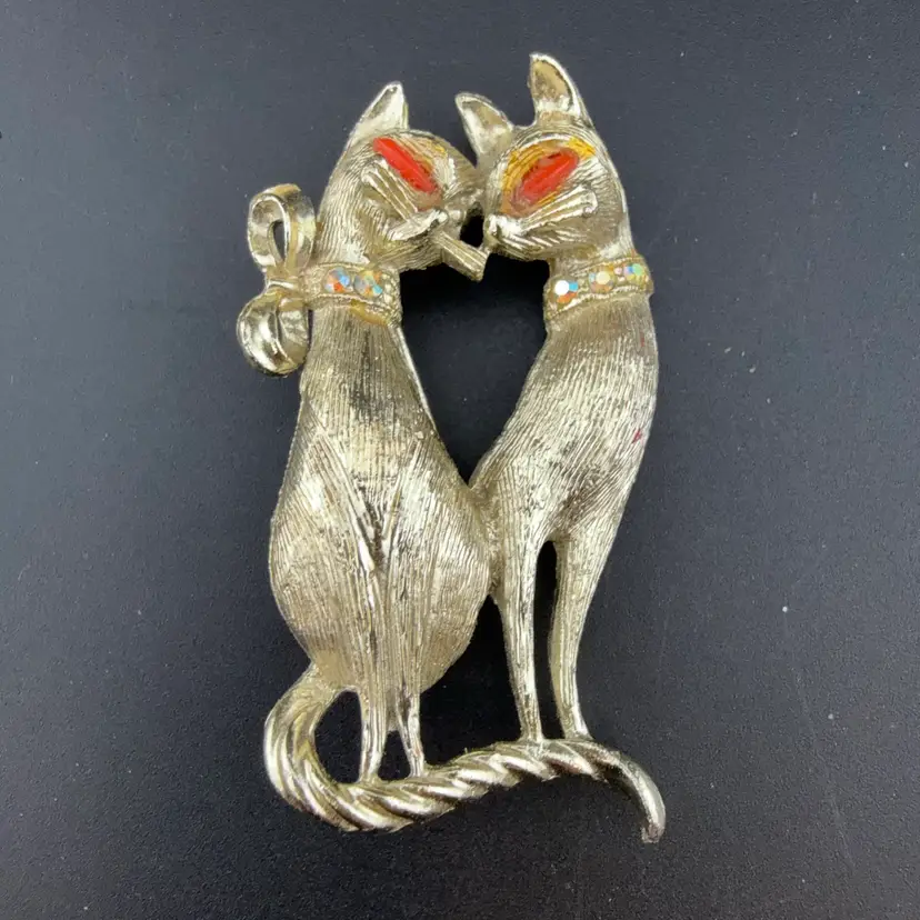 MCM Alley Cat Brooch Unsigned