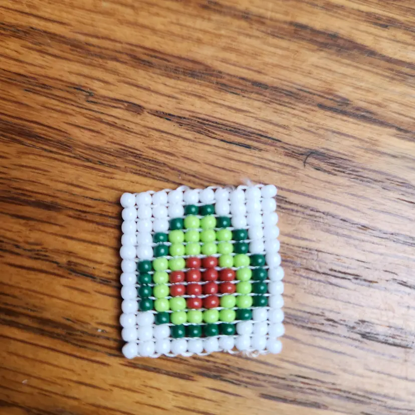 Beaded Pendant - Avocado