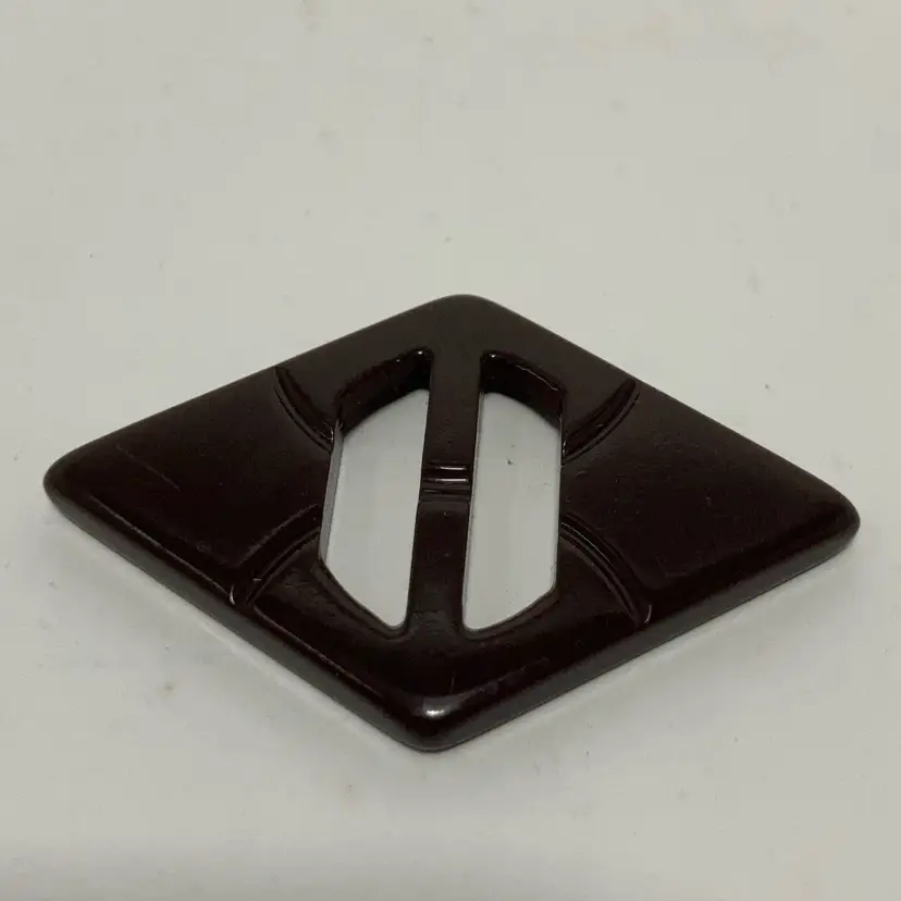 Vintage Dark Chocolate Brown Buckle 2”x 1 1/4”!