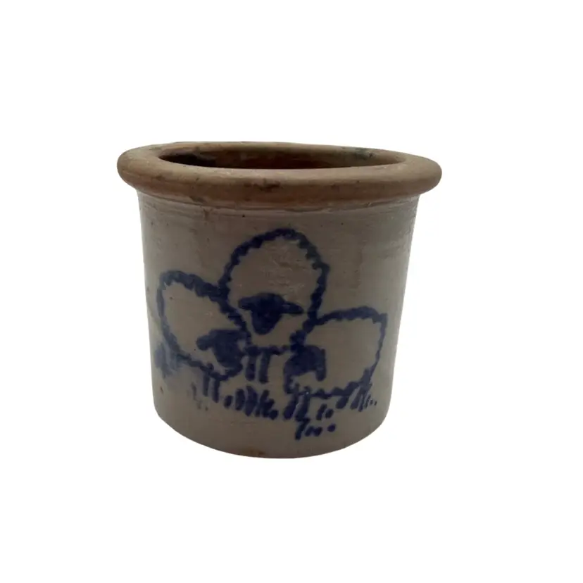 Sheep Feet! Miniature 1980s Stoneware Salt Glaze Studio Art Pottery Crock - 1.5”