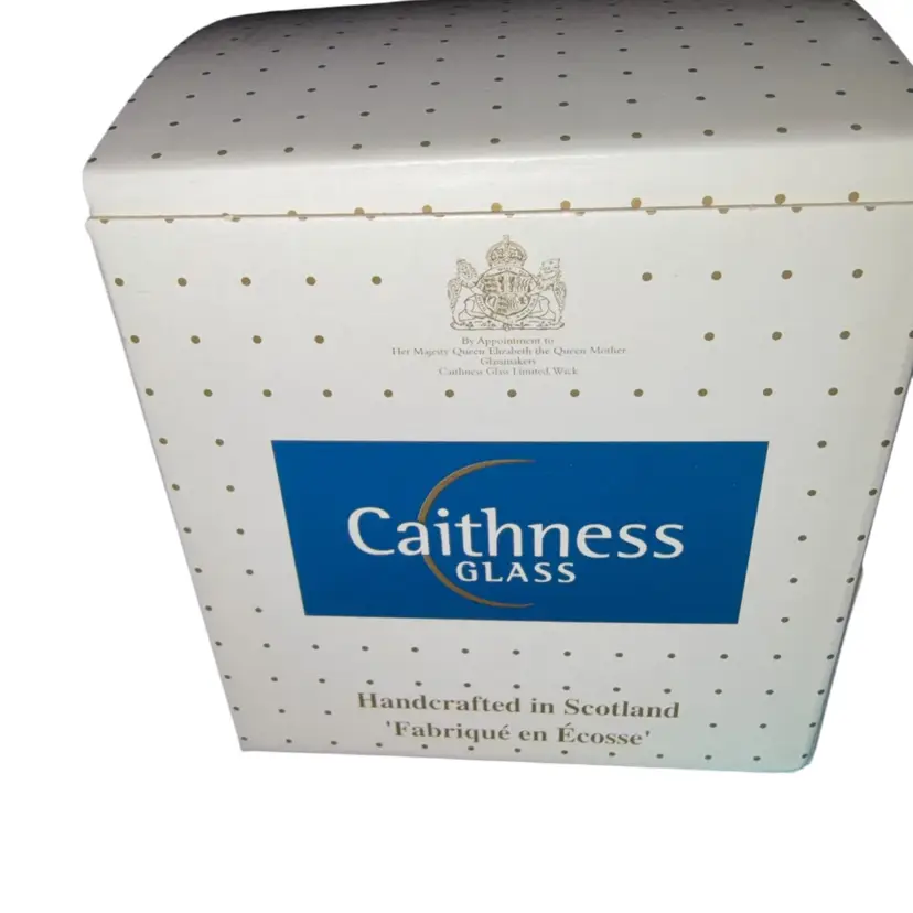 #7…. Caithness Quattro Scottish art glass paperweight with box, bag, and paperwork