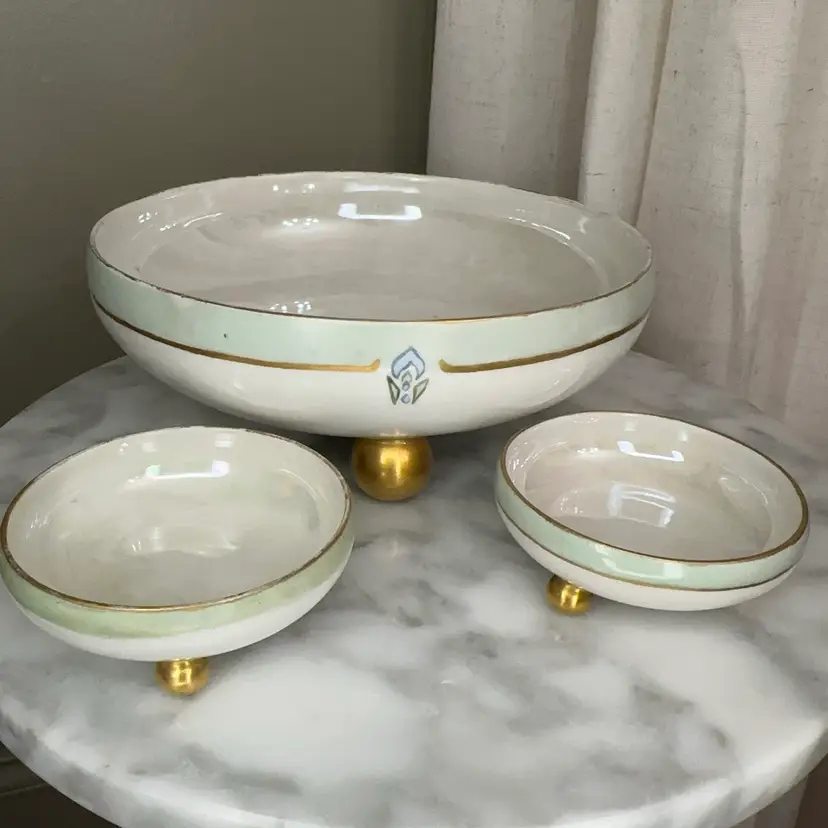🔔 Antique P&P La Seynie/ Vignaud 3 Bowl Set