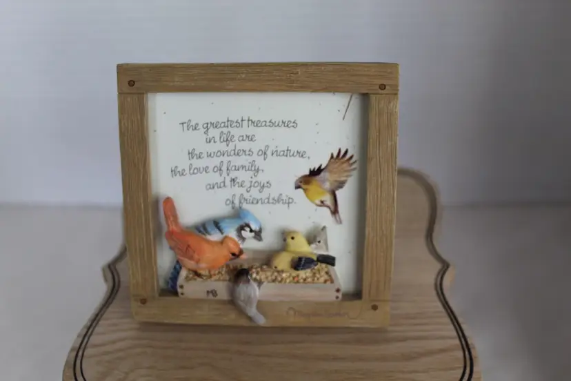 Marjolein Bastin framed 3d bird quote home decor 4.25x4.25