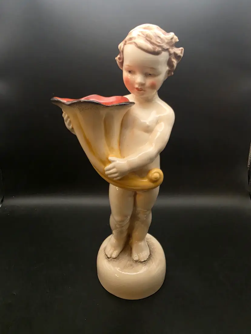 Antique Goebel Germany Cherub Vase