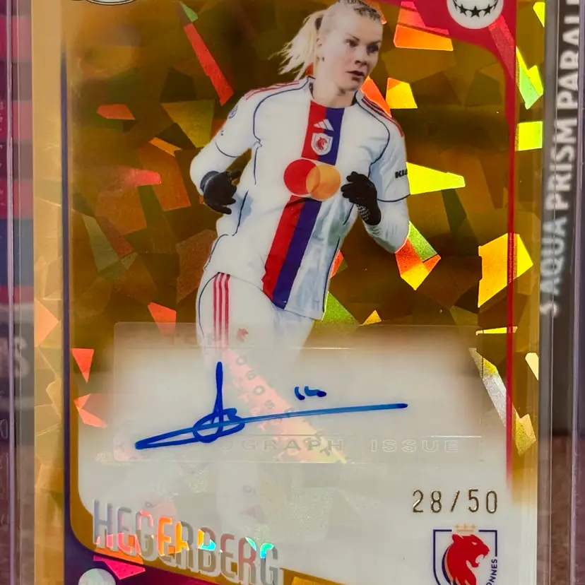 Ada Hegerberg 2025/26 Topps Chrome UWCL Sapphire Gold Autograph /50 Lyon Norway
