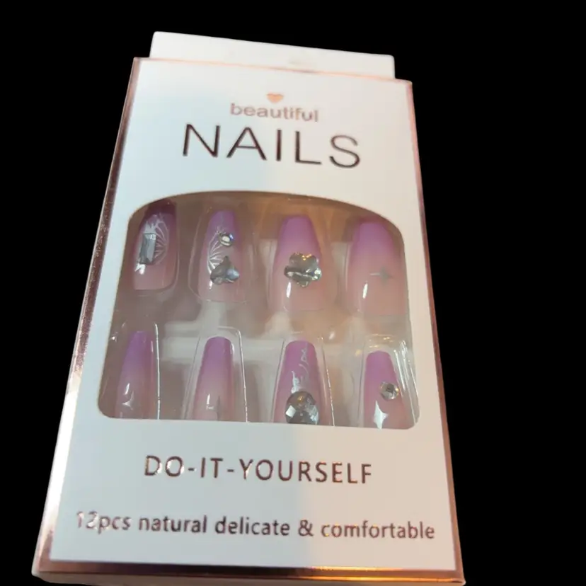 Msrp $10 – Beautiful Nails Do It Yourself 12 Piece Natural Delicate And Comfortable Press On Nail Set