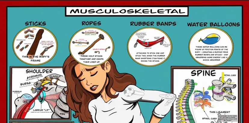 Musculoskeletal Anatomy & Injury Poster | Orthopedic Study Guide (Digital Download)