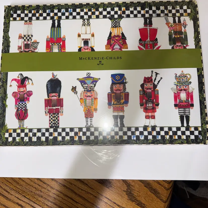 MacKENZIE CHILDS NUTCRACKER BRIGADE CORK BACKED PLACEMATS BNIB Set of 4