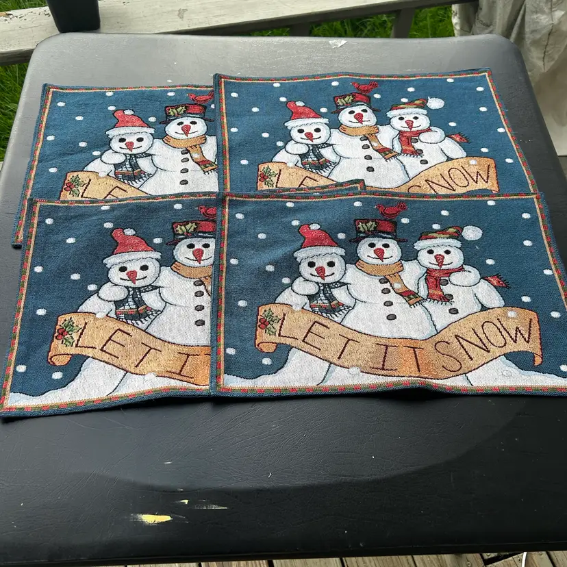Snowman Tapestry Placemats 4
