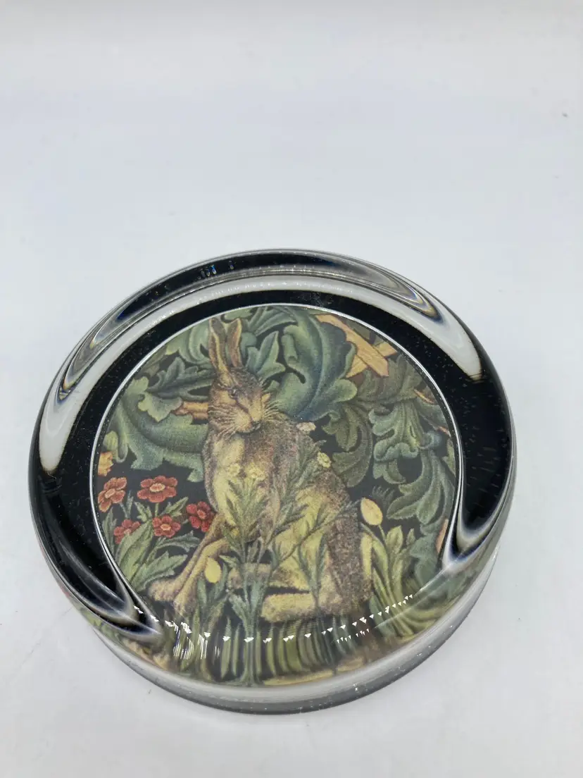 'Hare in the Forest' Glass Paperweight