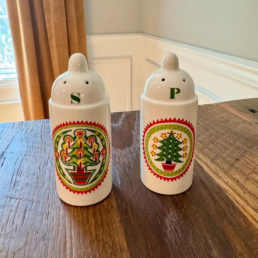 🎀 Ceramic Tree & Angel S&P Shakers