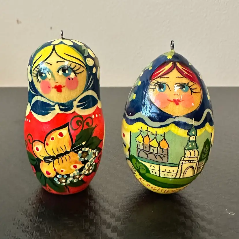 Mini Russian Painted Doll Ornaments