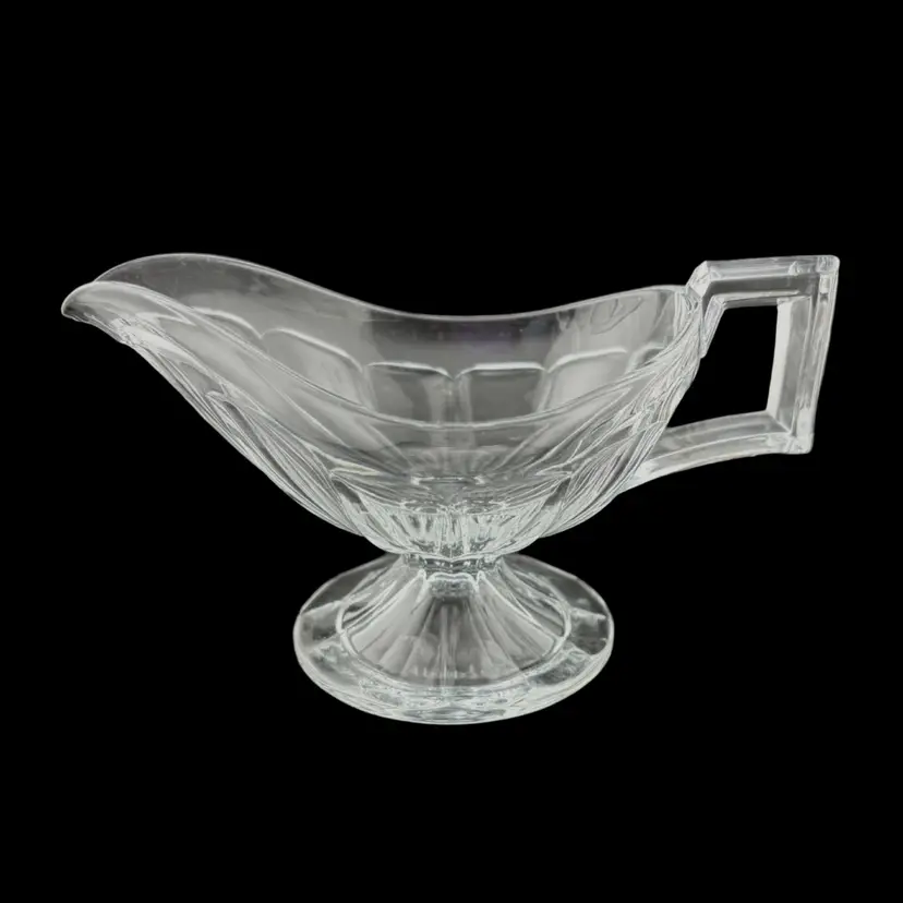 Vintage Heisey Glass Sauce/Gravy Boat 6” Long x 2.75” Tall